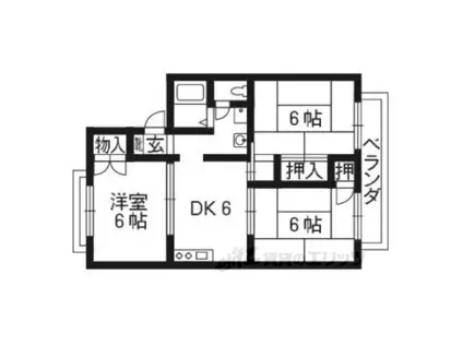 オレンジハイツA棟(3DK/2階)の間取り写真