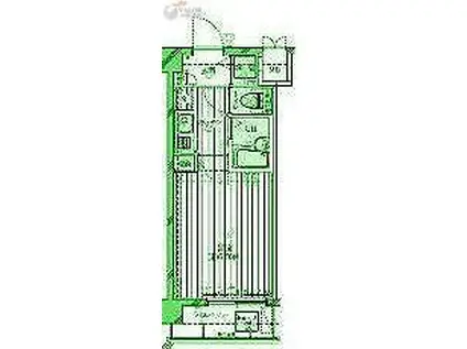 リヴシティ平和島(1K/1階)の間取り写真