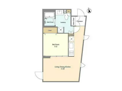 THE AIGRETTE MINAMI‐KAMATA(1LDK/1階)の間取り写真