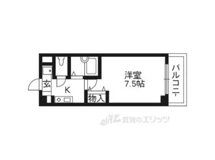 ボナールヒロ(1K/1階)の間取り写真