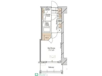 ブランシエスタ両国(1K/12階)の間取り写真