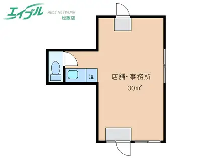 ハッピネスビル(ワンルーム/1階)の間取り写真