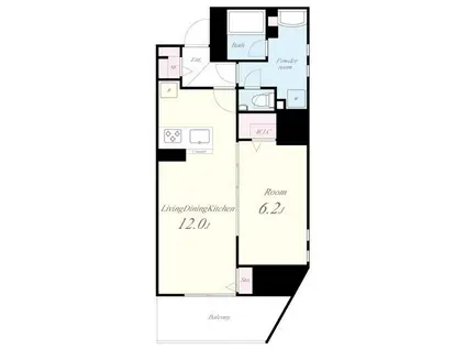 テアトル神南(1LDK/2階)の間取り写真