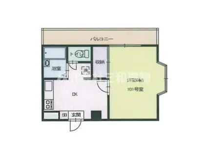 メゾン上野2(1K/2階)の間取り写真