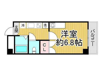 リッチライフ甲子園8(1K/3階)の間取り写真