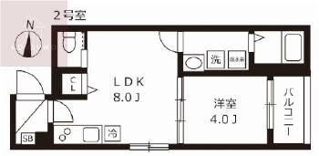 バズ北巽(1LDK/1階)の間取り写真