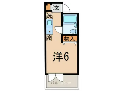 ポータラカ聖学(ワンルーム/1階)の間取り写真