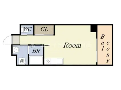 JJCOURT磯路III(ワンルーム/8階)の間取り写真
