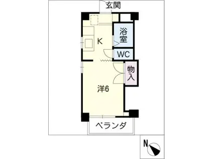 さつき館(1K/2階)の間取り写真