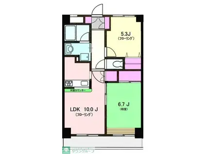 サンクオティモーネ(2LDK/2階)の間取り写真