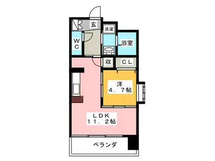 MS FIORE(1LDK/5階)の間取り写真