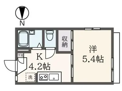 Kハイム下北沢(1K/2階)の間取り写真