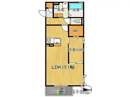 A-BRIGHT(1LDK/3階)の間取り写真