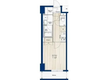 N-STAGE 亀戸(1K/7階)の間取り写真