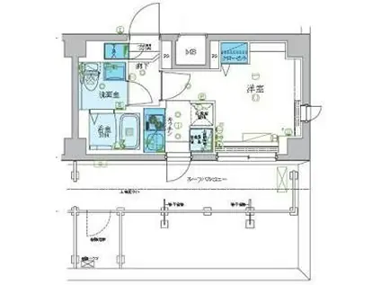 レグゼ梶ケ谷 601(ワンルーム/6階)の間取り写真