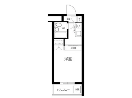 ハイタウン新丸子(1K/3階)の間取り写真