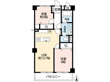 ローヤルマンション葛西(2LDK/3階)の間取り写真