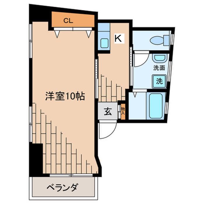グレイスハイム駒込II(1K/4階)の間取り写真