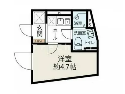 AXIA TOKIWADAI(1K/4階)の間取り写真