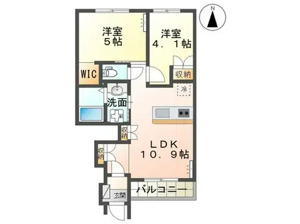 高松琴平電鉄長尾線 元山駅(高松) 徒歩24分 2階建 築7年(2LDK/1階)の間取り写真