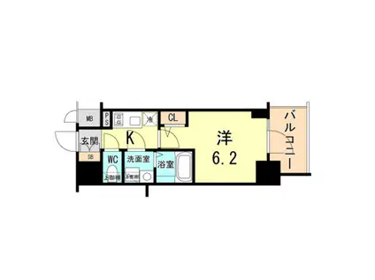 エスリードザ・ランドマーク神戸(1K/4階)の間取り写真