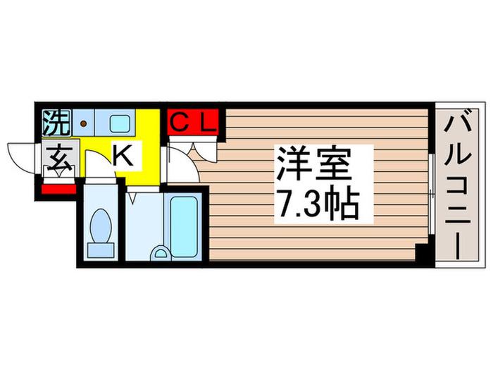 レジディア行徳(1K/6階)の間取り写真