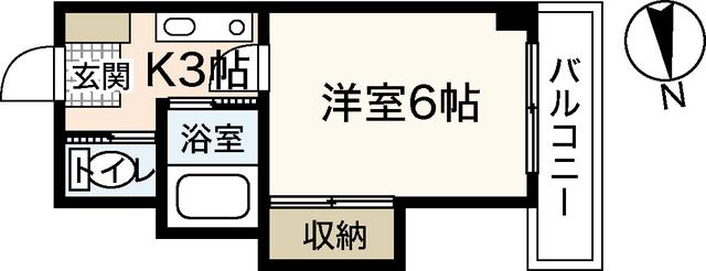 ベンレジデンス(1K/4階)の間取り写真