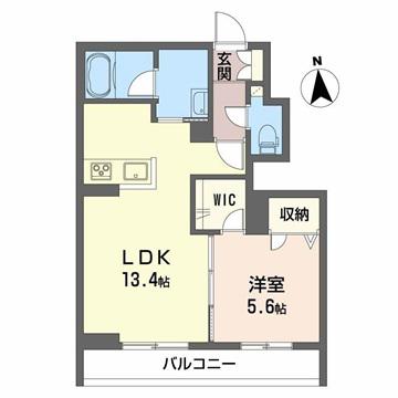 スマイリング桜田A(1LDK/1階)の間取り写真