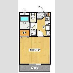 クオーレメイトウ(1K/2階)の間取り写真