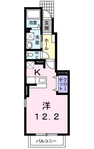 グレース参番館(ワンルーム/1階)の間取り写真