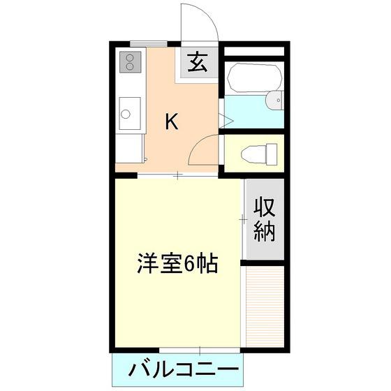 サンライフM(1K/1階)の間取り写真