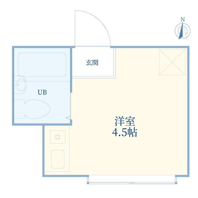 アーバンプレイス大岡山A棟(ワンルーム/1階)の間取り写真