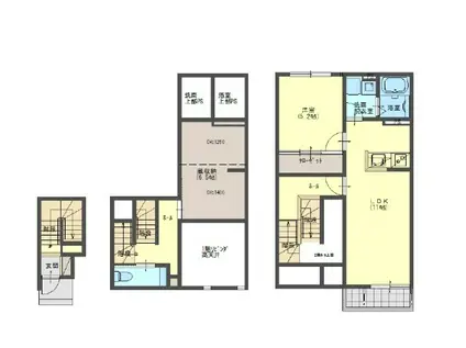 コンシェール(1SLDK/2階)の間取り写真