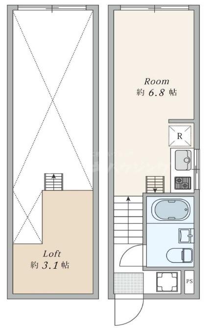 SMIRE STAY TOKYO A(ワンルーム/1階)の間取り写真