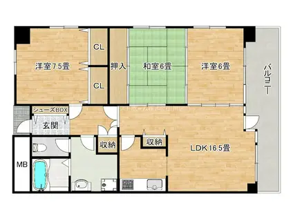 KOKOレジデンス B棟(3LDK/3階)の間取り写真