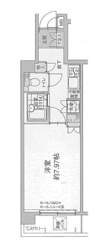 ドルチェ笹塚・壱番館(1K/5階)の間取り写真