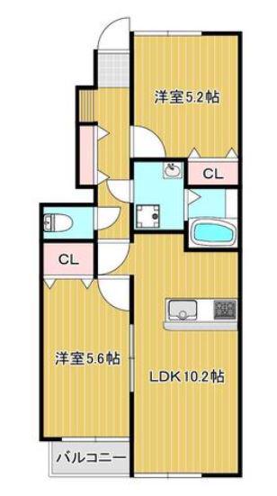 MYESTATE 妹尾駅前 103(2LDK/1階)の間取り写真