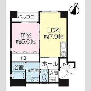パセオアグラシオン今出川(1LDK/1階)の間取り写真
