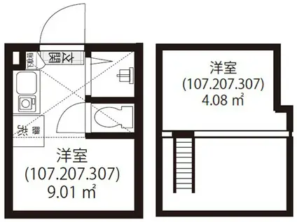 GURANA OKUBO(ワンルーム/1階)の間取り写真