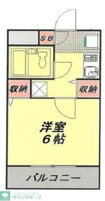 TOP新河岸(1K/1階)の間取り写真