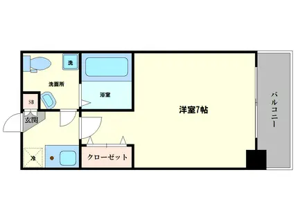 セレニテ中津(1K/3階)の間取り写真