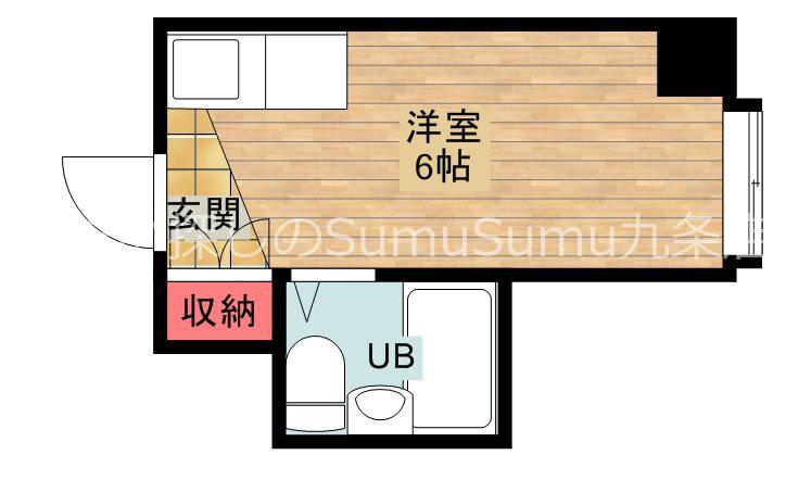 プレアデス九条(ワンルーム/5階)の間取り写真
