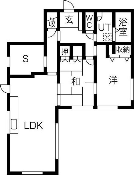 浜甲子園(2SLDK/1階)の間取り写真