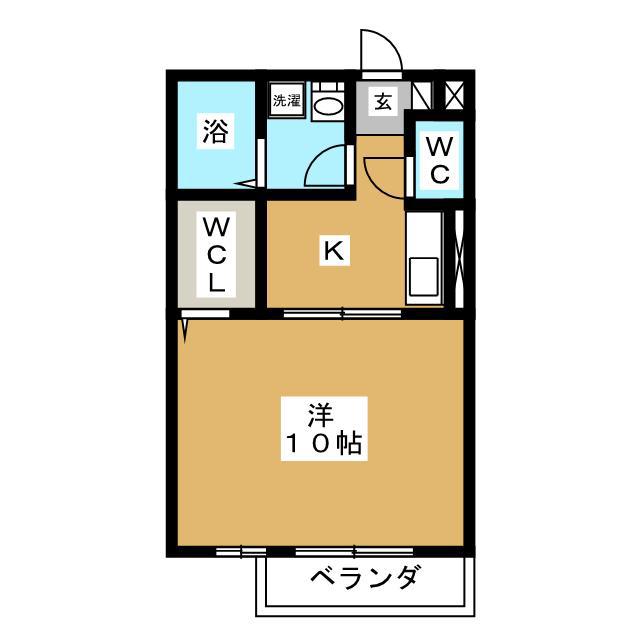 モナリエーレA(1K/2階)の間取り写真