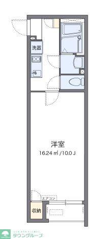 クレイノモンターニュ(1K/1階)の間取り写真
