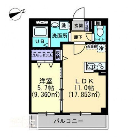 SIRIUS GARDEN(1LDK/2階)の間取り写真