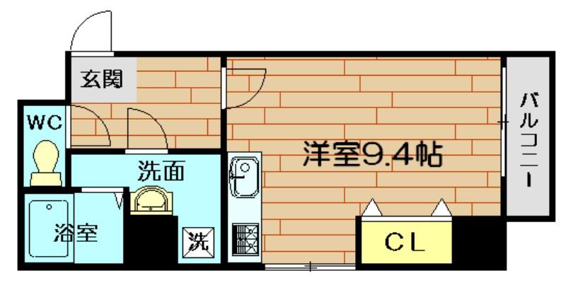 カステロ ミューラー(1K/7階)の間取り写真