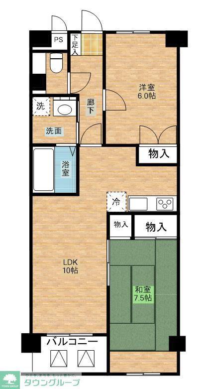 ステーションプラザ高幡不動(2LDK/5階)の間取り写真