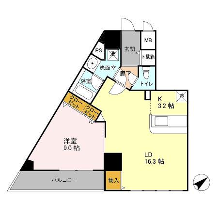 フォレンツタワー文京千石(1LDK/14階)の間取り写真