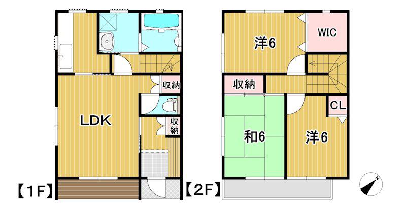メゾン末広(3LDK/1階)の間取り写真